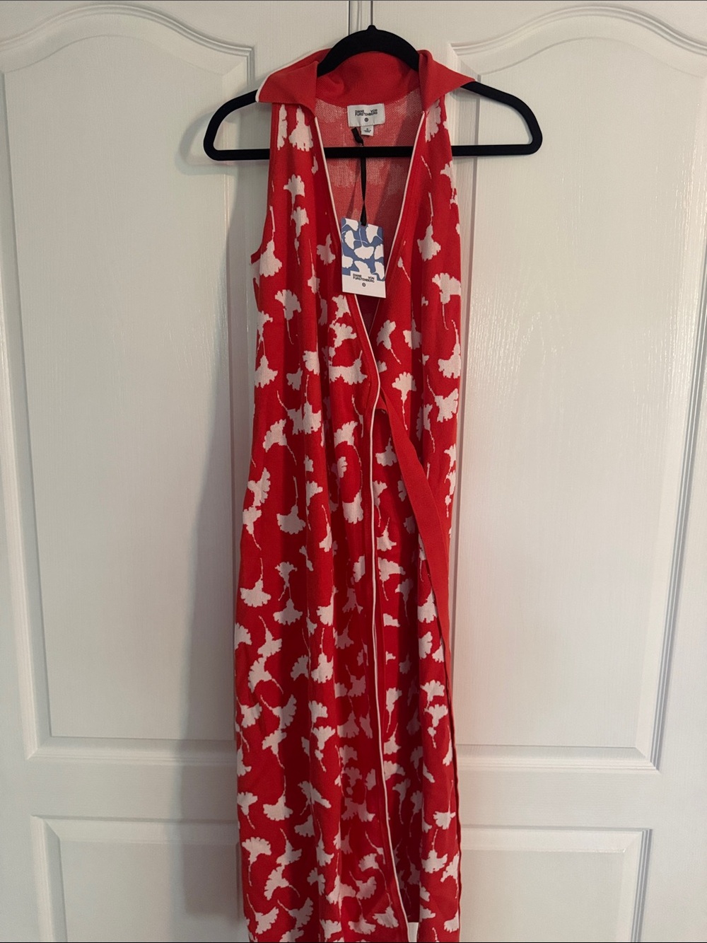 Diane Von Furstenberg for Target Red and White Midi Dress
